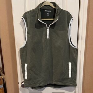 NWOT- Bonobos Men’s Olive Quarter Zip Golf Vest. Sz XXL Slim Fit